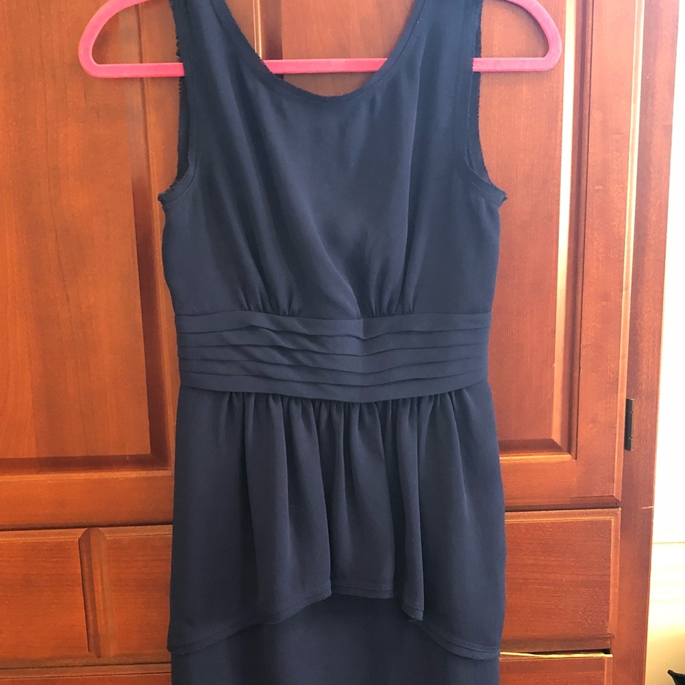 BCBG MaxAxria blue peplum dress.